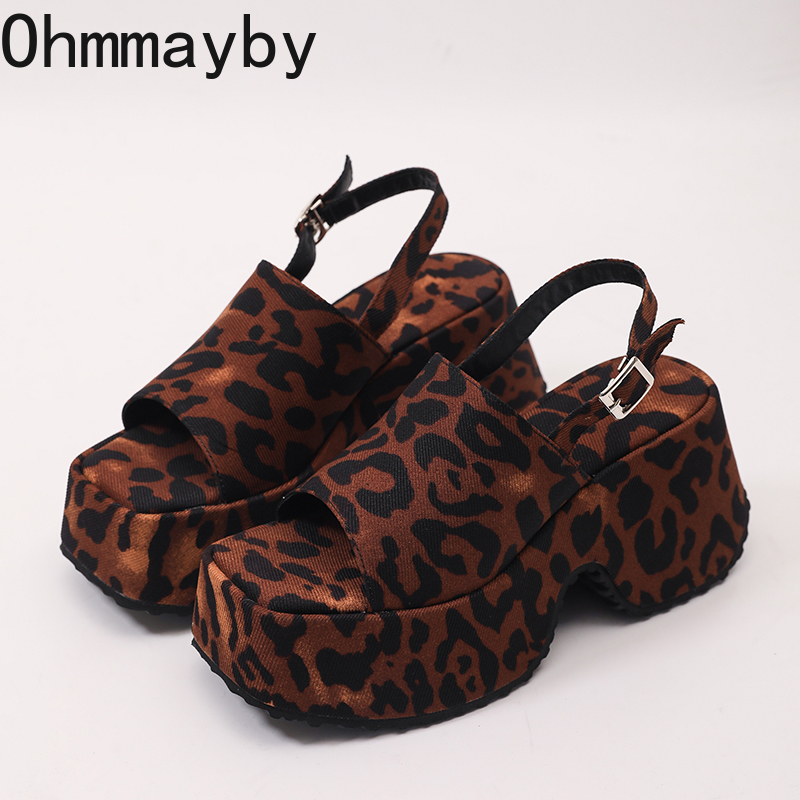 Women'S Fashion Q - 2026 New Summer Women Leopard Platform