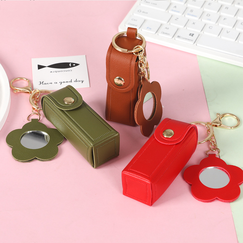 Women'S Ysl Fashion - Creative PU Keychain Coin Purse Lipstick