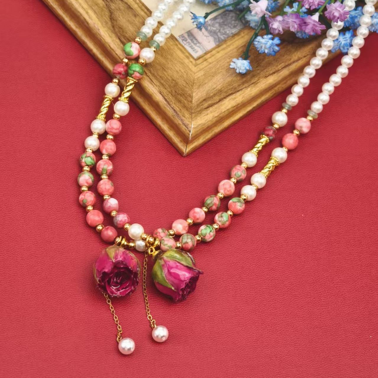 Women'S Real Y2K Fashion - Super fairy girl real rose bead