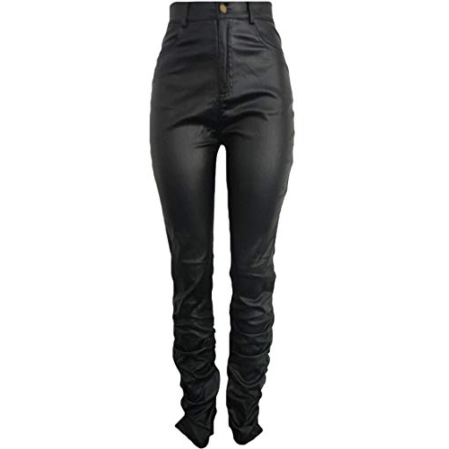 PU Solid Middle High Waist Sta - Women'S Fashion Leggings recensie en prijs