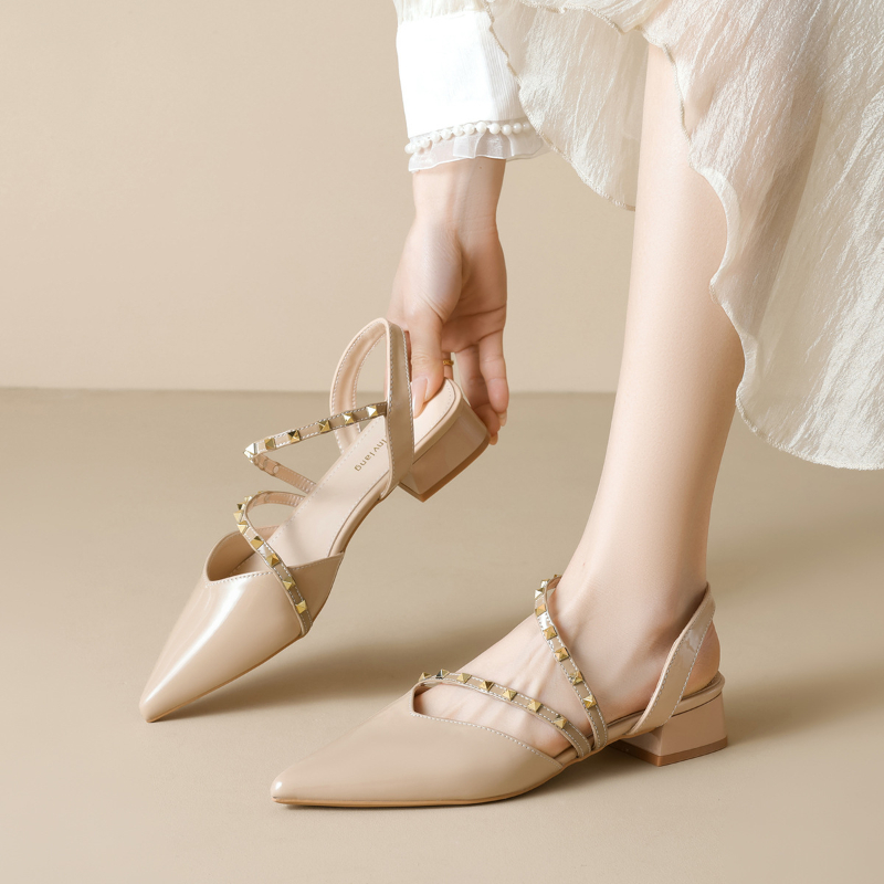 Women Studded Pointed Toe Slin - Women Fashion Simple recensie en prijs