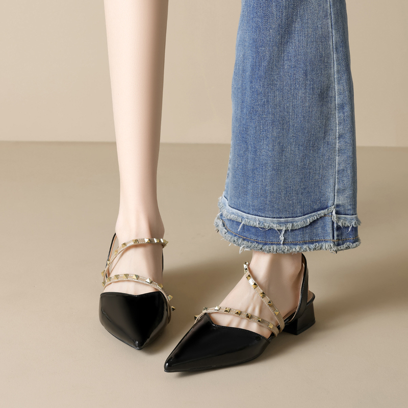 Women Studded Pointed Toe Slin - Women Fashion Simple recensie en prijs