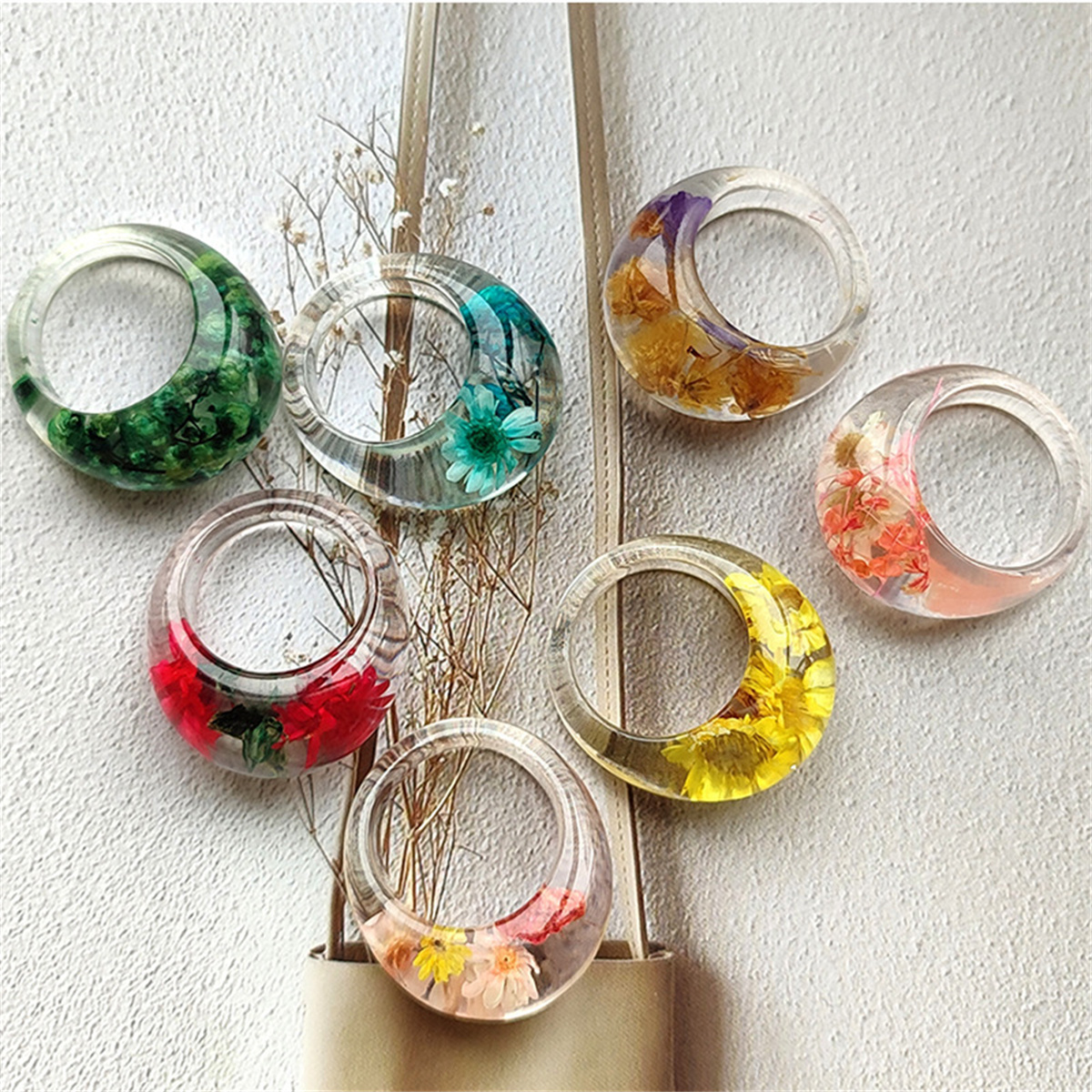 Transparent Resin Ring with Re - Women'S Real Y2K Fashion recensie en prijs
