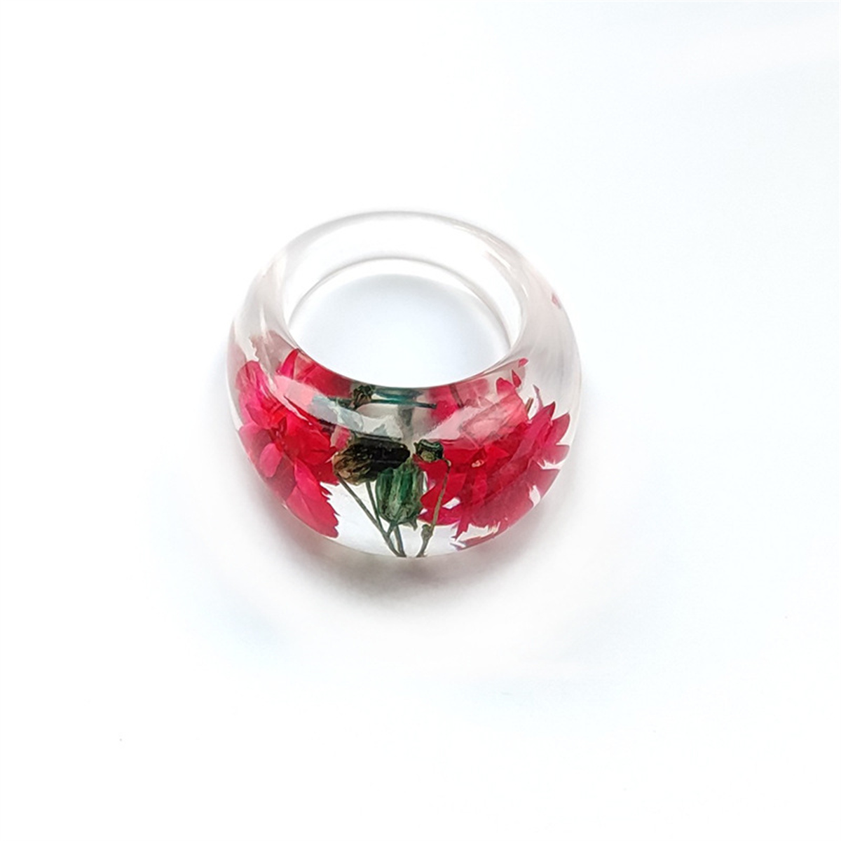 Transparent Resin Ring with Re - Women'S Real Y2K Fashion recensie en prijs