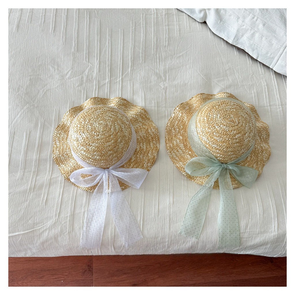 Kids Natural Straw Sun Hat wit - Straw Hat Summer recensie en prijs