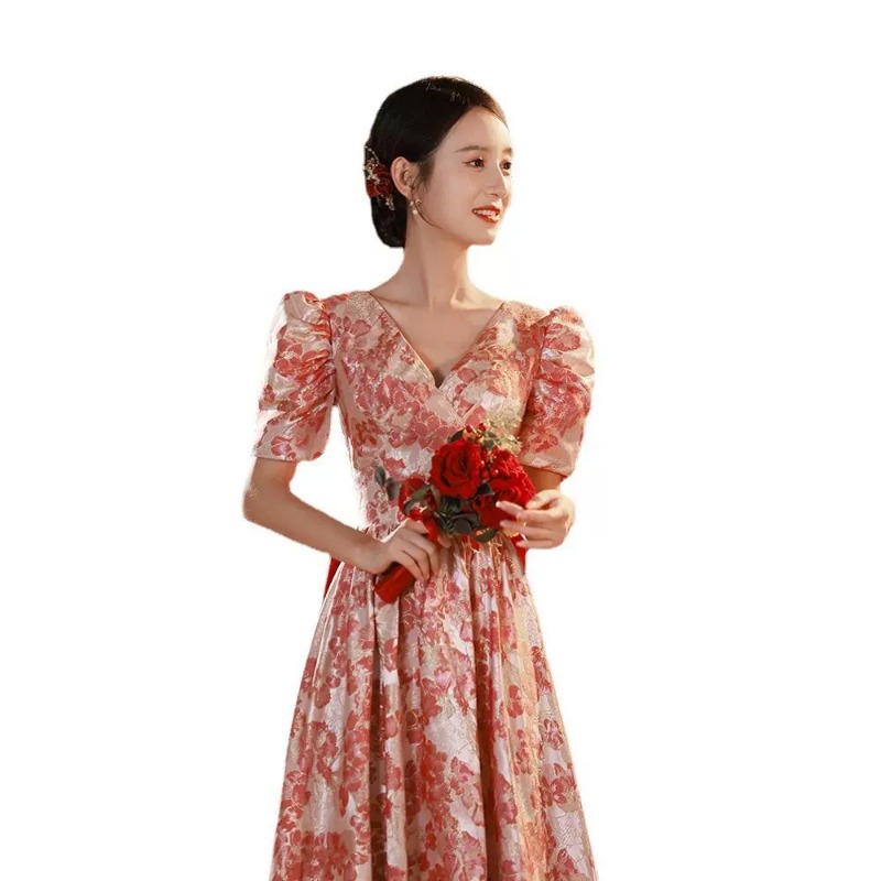 2026 New Women's V-neck Wine R - Women'S Fashion Middle Ages recensie en prijs