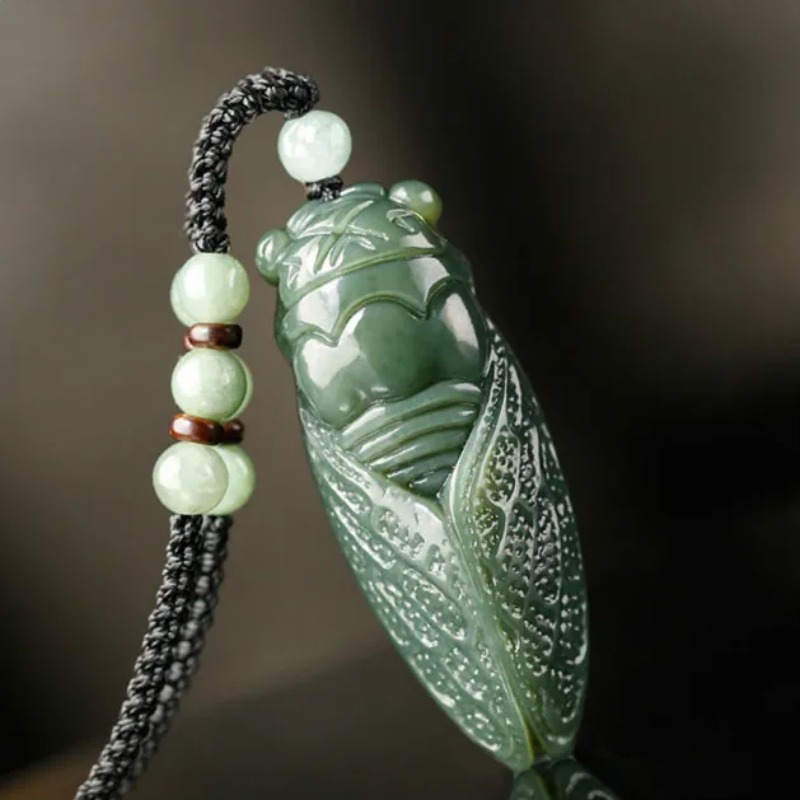 Natural Hetian Jade Cicada Pen - Women Fashion Jewellery recensie en prijs