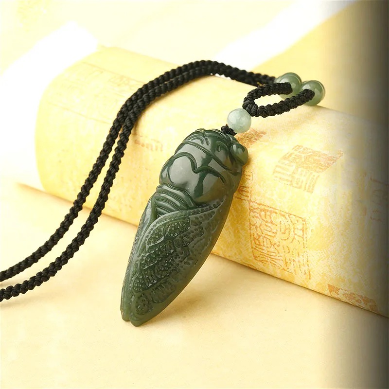 Natural Hetian Jade Cicada Pen - Women Fashion Jewellery recensie en prijs