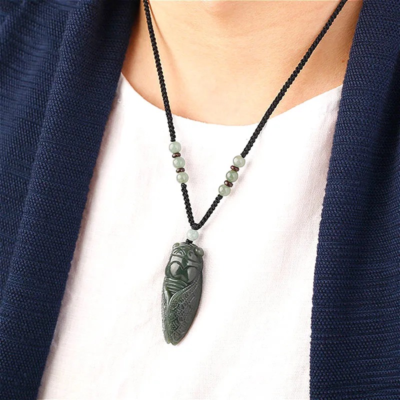Natural Hetian Jade Cicada Pen - Women Fashion Jewellery recensie en prijs