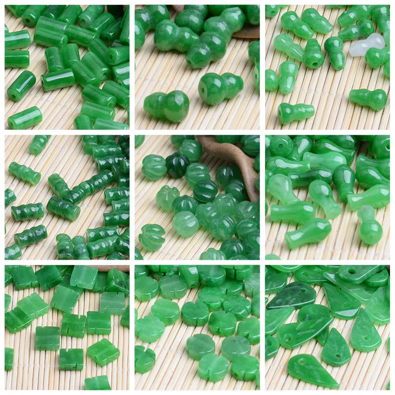10pc Green Jade Gourd Leaves B - Women Fashion Jewellery recensie en prijs