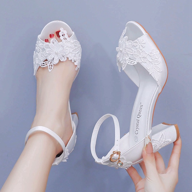 Women White Silk High Heels Su - Women'S Fashion Q recensie en prijs