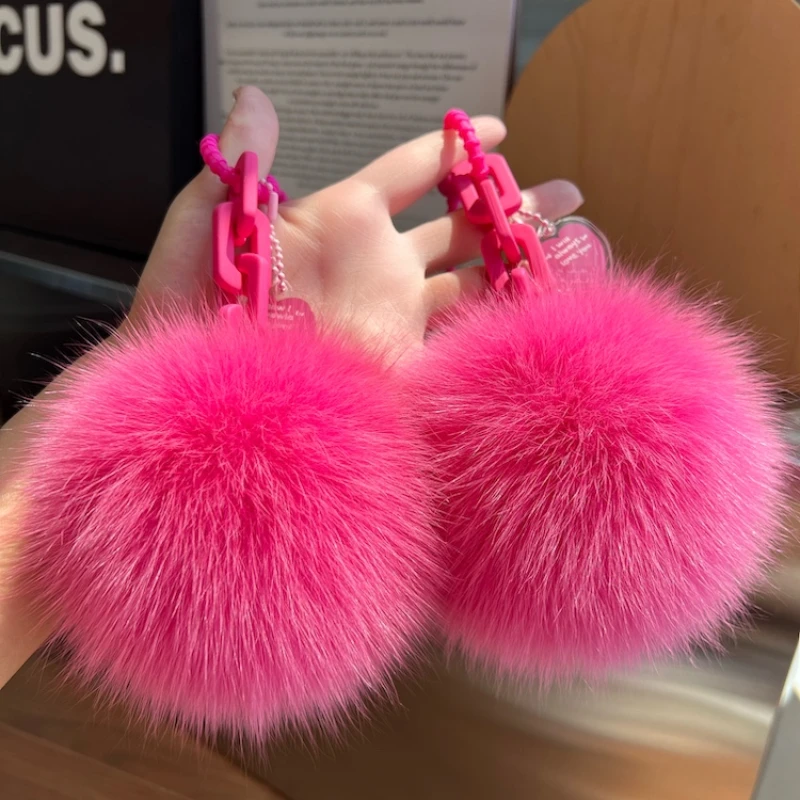 Cute Fluffy Real Fox Fur Ball  - Women'S Real Y2K Fashion recensie en prijs