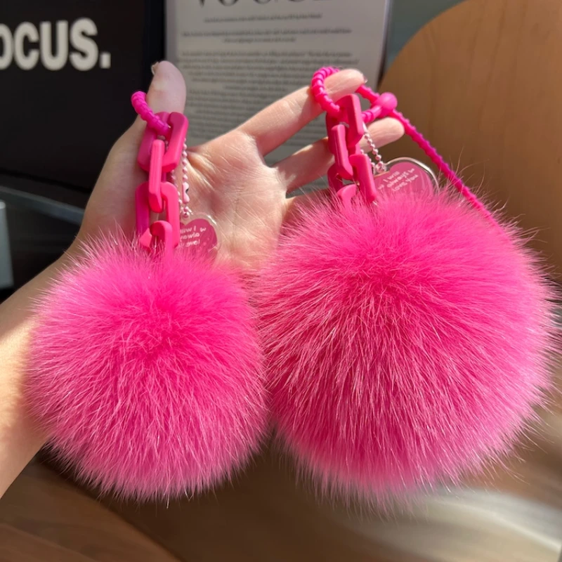 Cute Fluffy Real Fox Fur Ball  - Women'S Real Y2K Fashion recensie en prijs