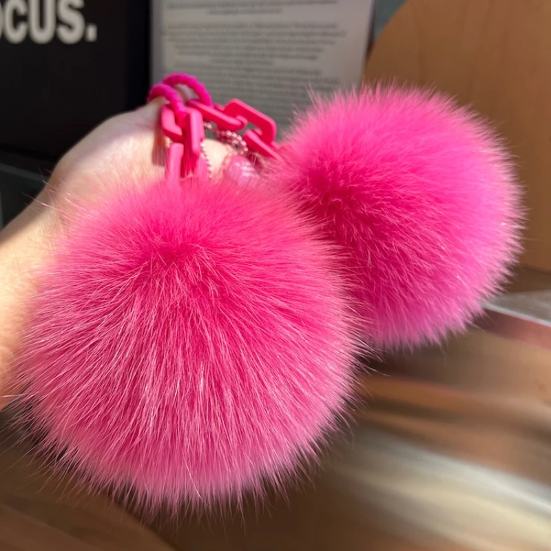 Cute Fluffy Real Fox Fur Ball  - Women'S Real Y2K Fashion recensie en prijs