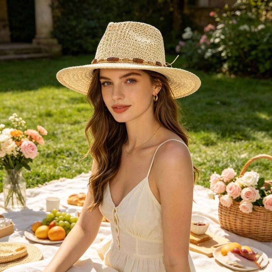 Wide Brim Straw Hat For Women  - Straw Hat Summer recensie en prijs