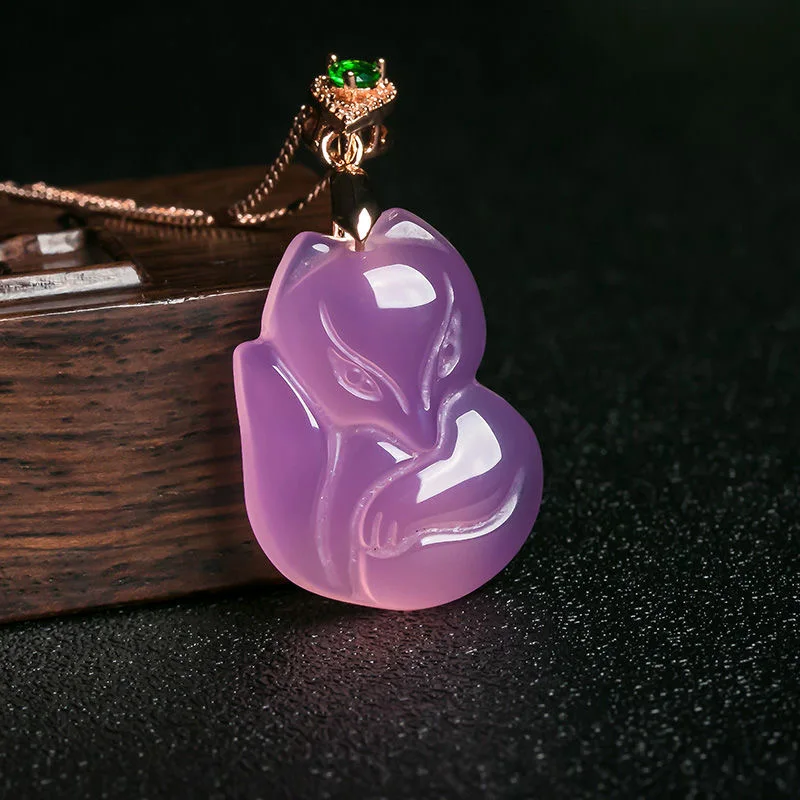 Natural Purple Agate Fox Penda - Women Fashion Jewellery recensie en prijs