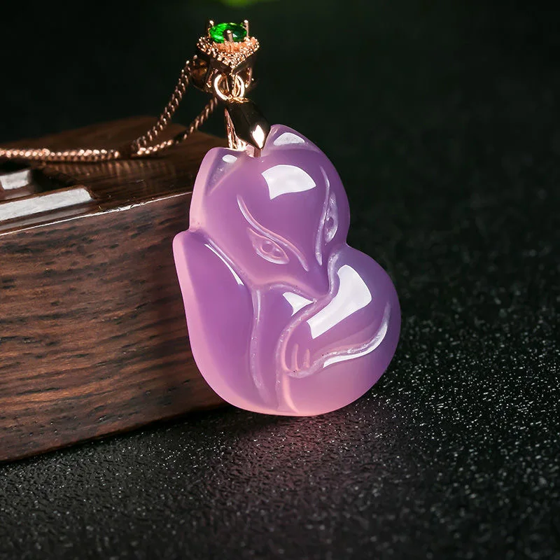 Natural Purple Agate Fox Penda - Women Fashion Jewellery recensie en prijs