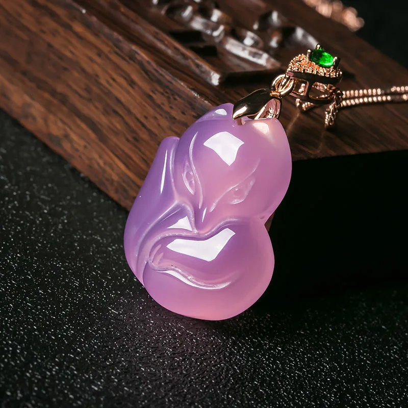 Natural Purple Agate Fox Penda - Women Fashion Jewellery recensie en prijs