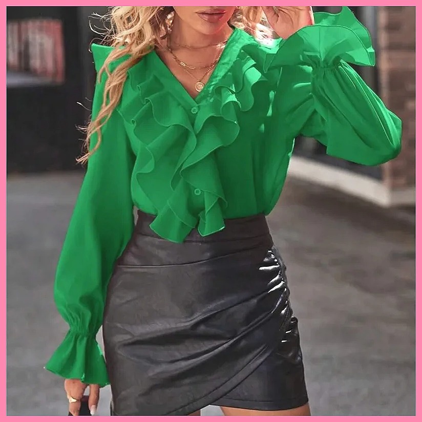 2025 Fashion V-Neck Ruffle Fla - Women'S Fashion For 2025 recensie en prijs