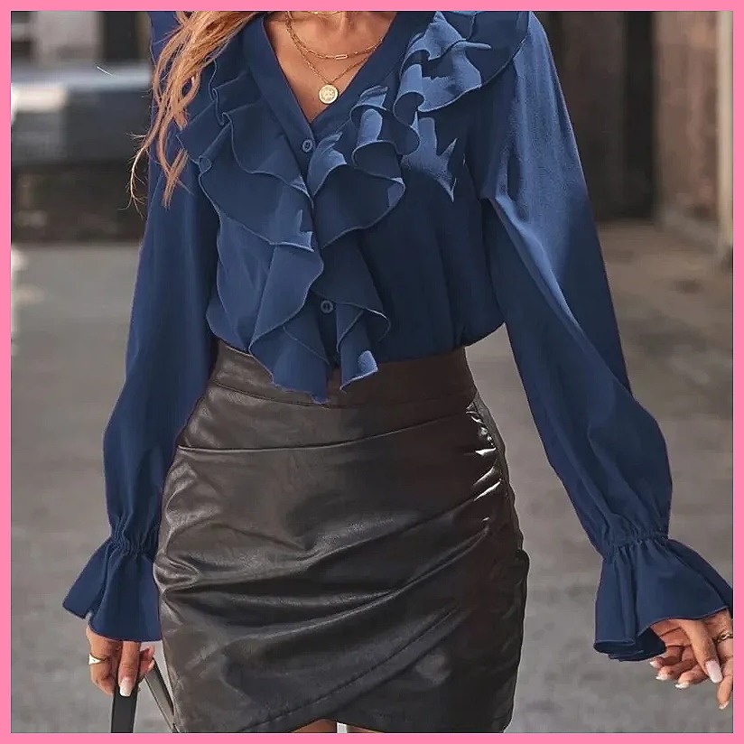 2025 Fashion V-Neck Ruffle Fla - Women'S Fashion For 2025 recensie en prijs