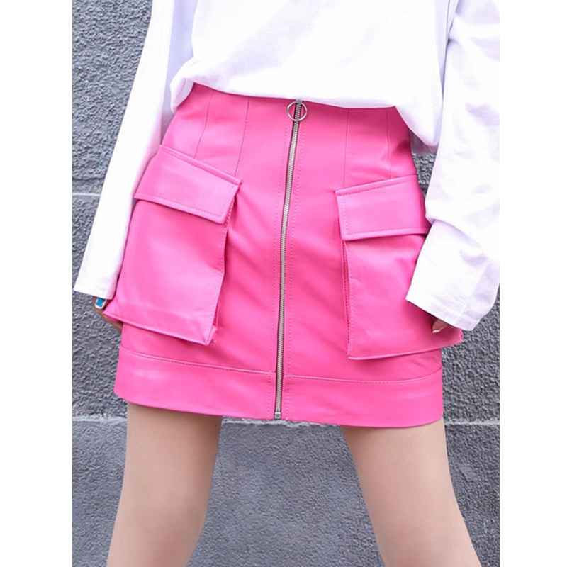 M-3XL Fashion Pink Real Leathe - Women'S Real Y2K Fashion recensie en prijs