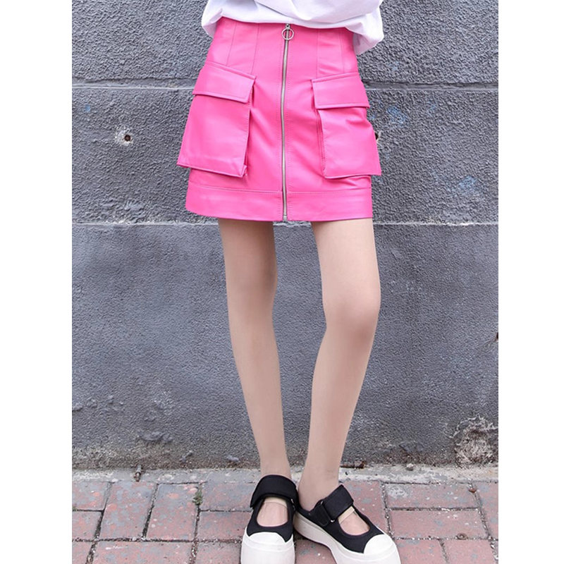M-3XL Fashion Pink Real Leathe - Women'S Real Y2K Fashion recensie en prijs