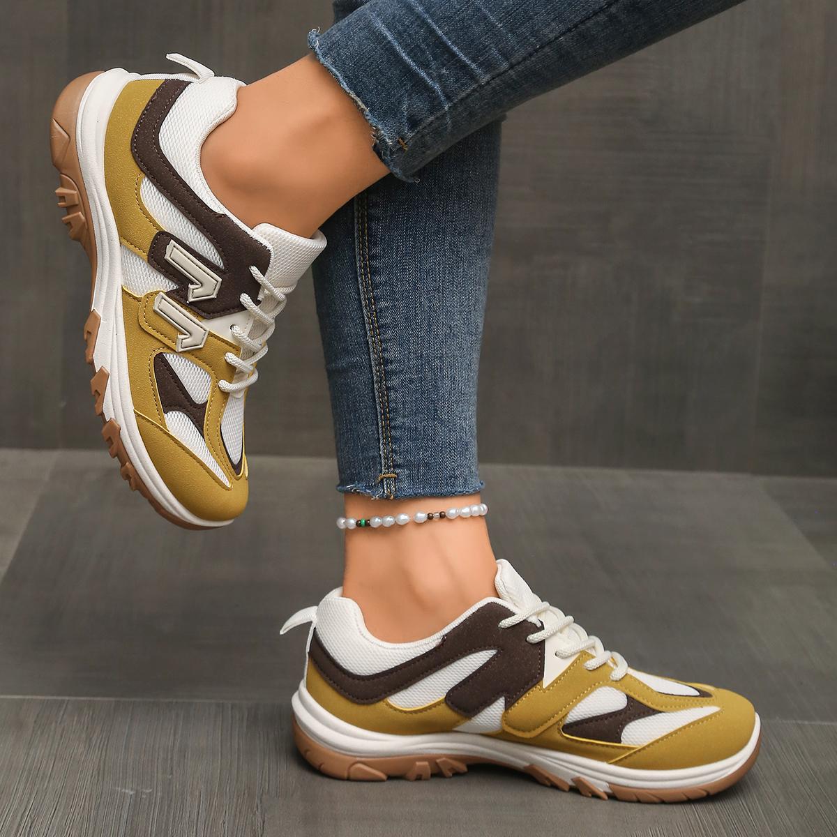 Fashion Gray Yellow Mix Color  - Women'S Yellow Fashion Sneakers recensie en prijs