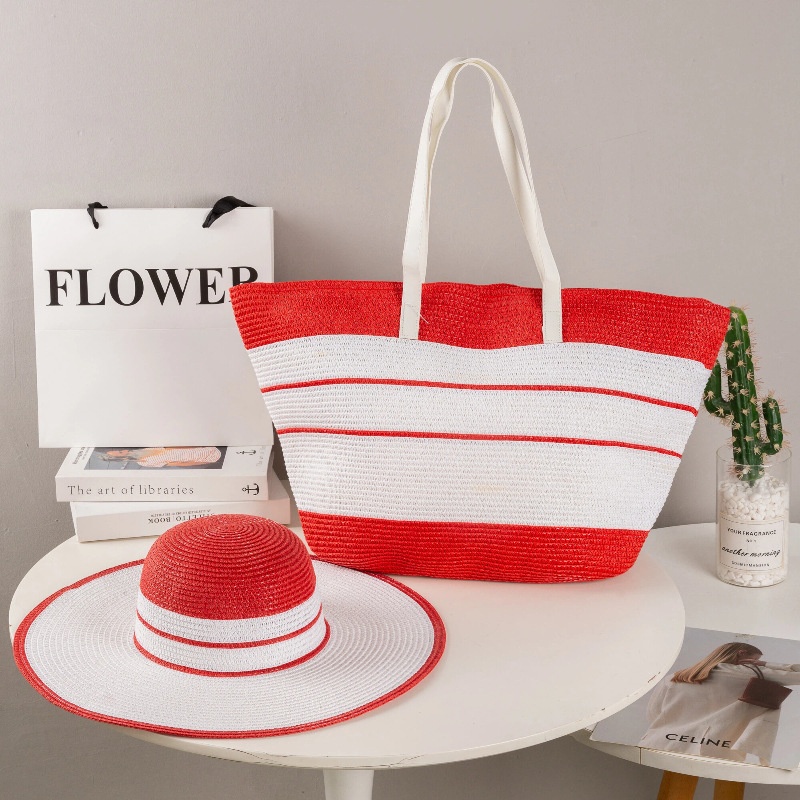 Large Capacity Striped Straw H - Straw Hat Summer recensie en prijs
