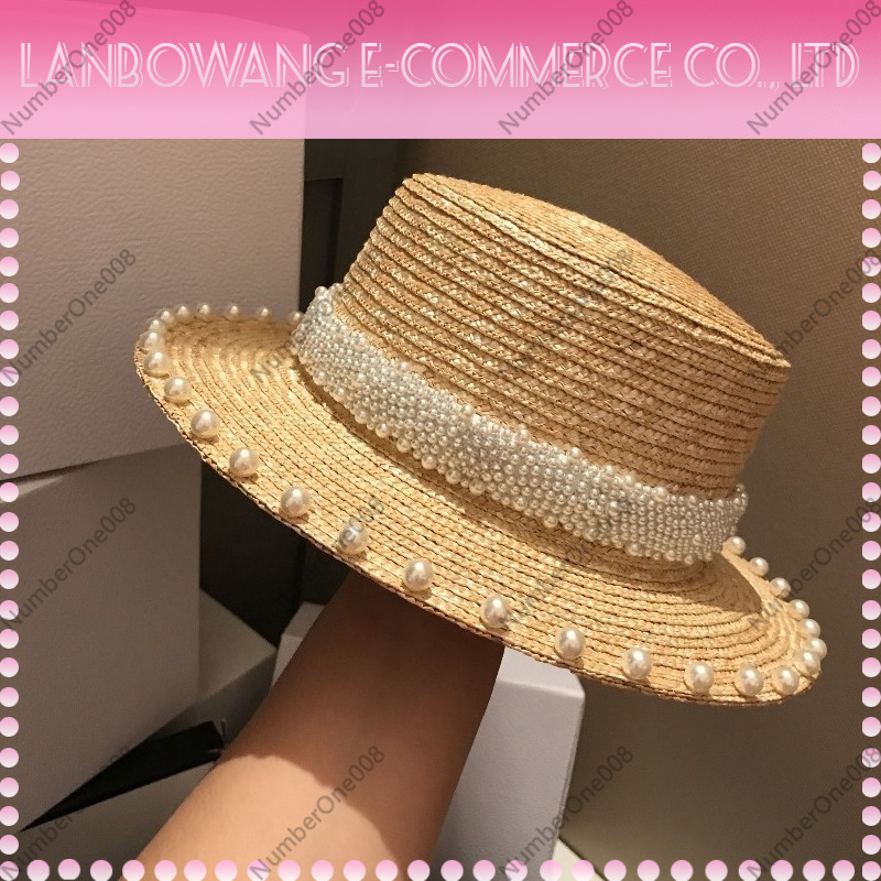 Pearl Decorated Straw Flat Top - Straw Hat Summer recensie en prijs
